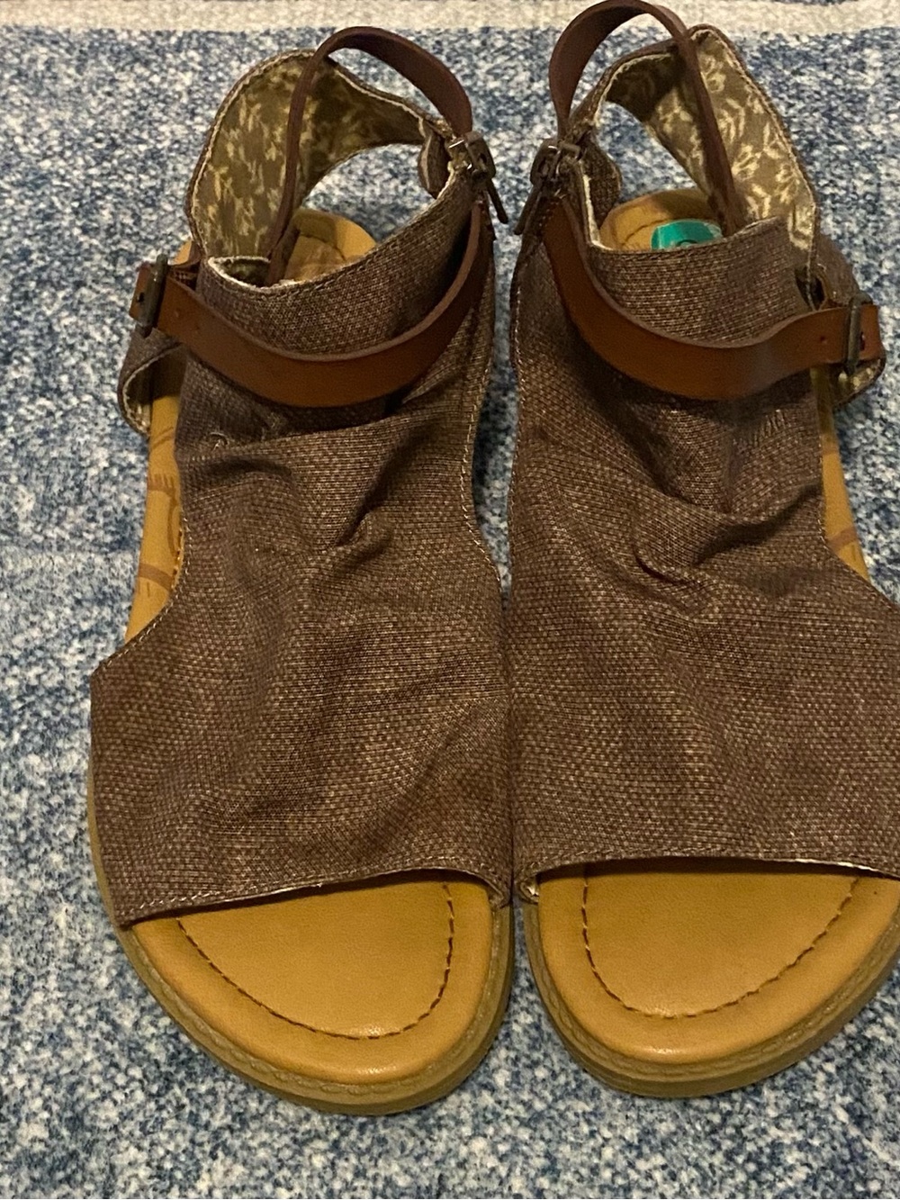 Blowfish Brown Textured Open-Toe Slingback Sandals - Picture 2 of 7